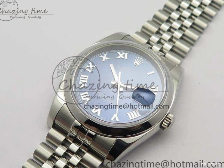 0116 DateJust 36mm SS 116200 ARF 1:1 Best Edition Blue Roman Dial On 904L SS Jubilee Bracelet SA GoodFit 3520